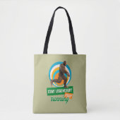 Grappige Bigfoot Hardloop Motivatie Tote Bag (Voorkant)
