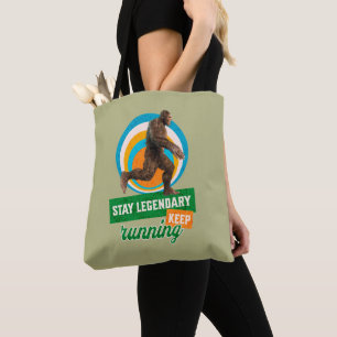 Grappige Bigfoot Hardloop Motivatie Tote Bag