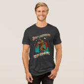 Grappige Bigfoot Hardloop Motivatie Tri-Blend Shirt (Voorkant volledig)