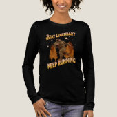 Grappige Bigfoot Hardloop Motivatie Tri-Blend Shirt (Voorkant)
