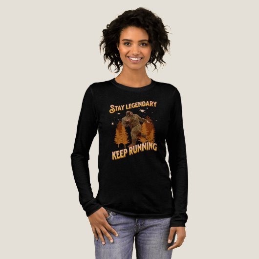 Grappige Bigfoot Hardloop Motivatie Tri-Blend Shirt (Voorkant)