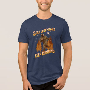Grappige Bigfoot Hardloop Motivatie Tri-Blend Shirt