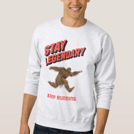 Grappige Bigfoot Hardloop Motivatie Trui (Voorkant)