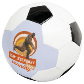 Grappige Bigfoot Hardloop Motivatie Voetbal (Drie kwart)