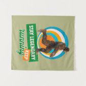 Grappige Bigfoot Hardloop Motivatie Wandkleed (Voorkant (horizontaal))