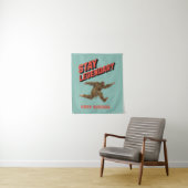 Grappige Bigfoot Hardloop Motivatie Wandkleed (In situ)