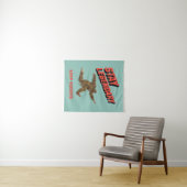 Grappige Bigfoot Hardloop Motivatie Wandkleed (In Situ (horizontaal))