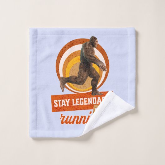 Grappige Bigfoot Hardloop Motivatie Washandje (Wasdoekje)
