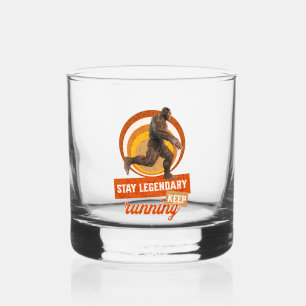 Grappige Bigfoot Hardloop Motivatie Whisky Glas