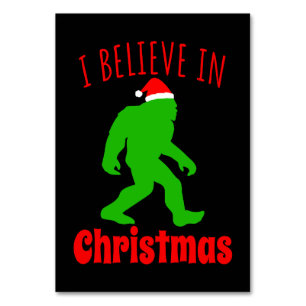 Grappige Bigfoot Ik Geloof In Kerstmis    Kaart