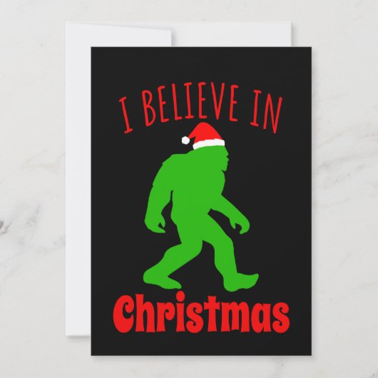 Grappige Bigfoot Ik Geloof In Kerstmis Save The Date (Voorkant)