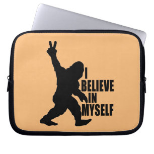 Grappige Bigfoot - Ik geloof in mezelf Laptop Sleeve