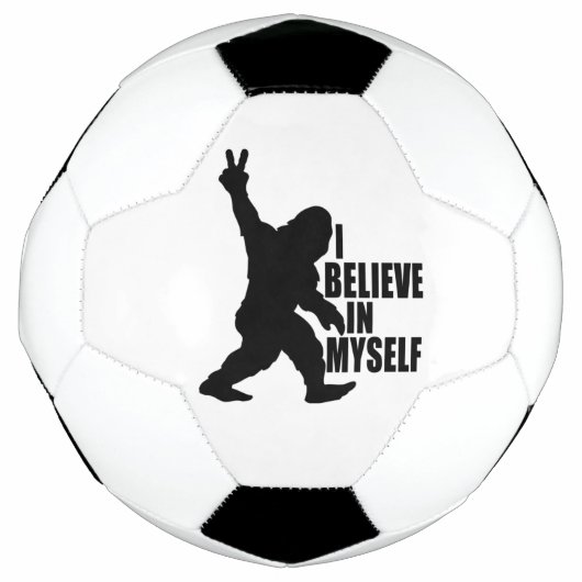 Grappige Bigfoot - Ik geloof in mezelf Voetbal (Voorkant)