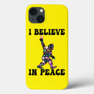 Grappige Bigfoot Ik Geloof In Vrede Case-Mate iPhone Case