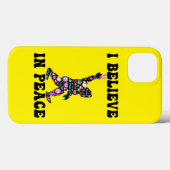 Grappige Bigfoot Ik Geloof In Vrede Case-Mate iPhone Case (Achterkant (horizontaal))