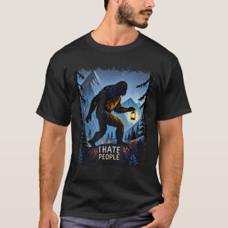 Grappige Bigfoot Ik Haat Mensen Sasquatch T-shirt