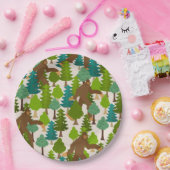 Grappige Bigfoot in de Bossen Papieren Bordje (Feest)