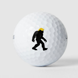 Grappige Bigfoot in Trump Yellow Hair 2024 Verkiez Golfballen