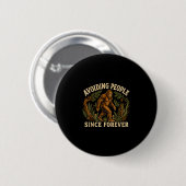 Grappige bigfoot introvert die mensen sasquatch ve ronde button 5,7 cm (Voorkant /achterkant)