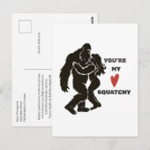 Grappige BigFoot “Je bent mijn Squatchy” Romantisc Briefkaart (Voorkant / Achterkant)