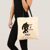 Grappige BigFoot “Je bent mijn Squatchy” Romantisc Tote Bag (Voorkant (product))