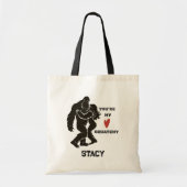 Grappige BigFoot “Je bent mijn Squatchy” Romantisc Tote Bag (Voorkant)