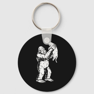 Grappige Bigfoot Kat Sasquatch Kitten Lieve Valent Sleutelhanger