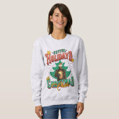 Grappige Bigfoot Kerst Vrolijkheid Vakantie Trui (Voorkant volledig)