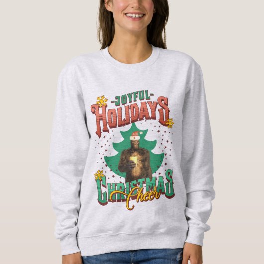 Grappige Bigfoot Kerst Vrolijkheid Vakantie Trui (Voorkant)