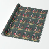 Grappige Bigfoot Kerstman Sasquatch Kamperen Cadeaupapier (Uitgerold)