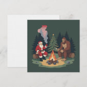 Grappige Bigfoot Kerstman Sasquatch Kamperen  Kaart (Voorkant / Achterkant)