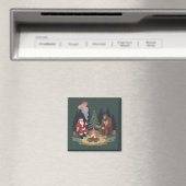 Grappige Bigfoot Kerstman Sasquatch Kamperen Magneet (Insitu (Vaatwasser))
