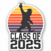 Grappige Bigfoot-klasse van 2025 - Afstuderen 2025 Sticker (Voorkant)