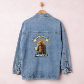 Grappige Bigfoot Koffie Ochtendhumor Denim Jacket (Hangar)