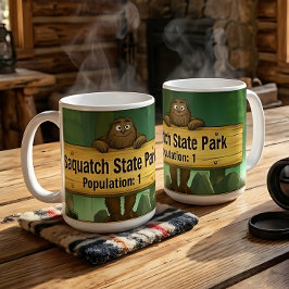 Grappige Bigfoot-koffiemok – Sasquatch State Park Koffiemok
