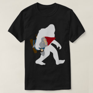 Grappige Bigfoot met Gnome-ontwerp T-shirt