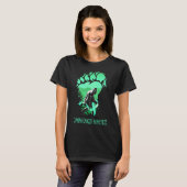 grappige bigfoot ondersteunt ovariumkankerbewustzi t-shirt (Voorkant volledig)