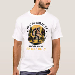 Grappige Bigfoot op zoek naar golfballen T-shirt