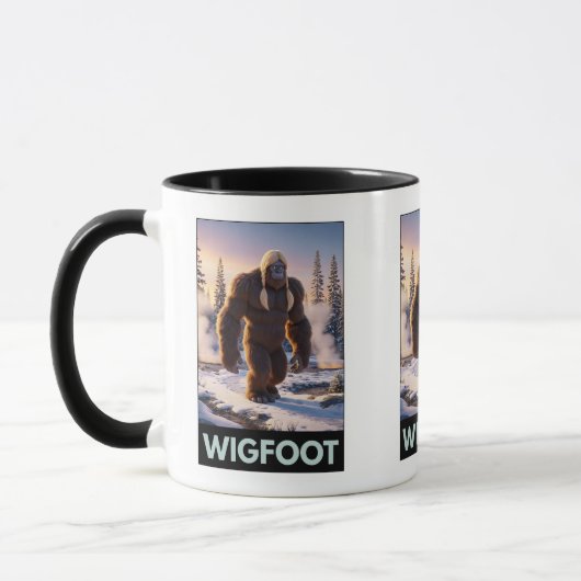 Grappige Bigfoot Parodie Mok (Links)