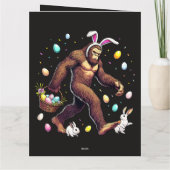 Grappige Bigfoot Pasen Sasquatch Kaart (Achterkant)