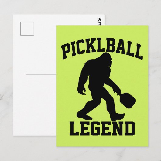 Grappige Bigfoot Pickleball Legend Briefkaart (Voorkant / Achterkant)