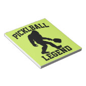 Grappige Bigfoot Pickleball Legend Notitieblok (Schuin)