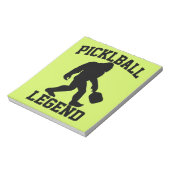 Grappige Bigfoot Pickleball Legend Notitieblok (Linkerzijde)