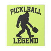 Grappige Bigfoot Pickleball Legend Notitieblok (Voorkant)