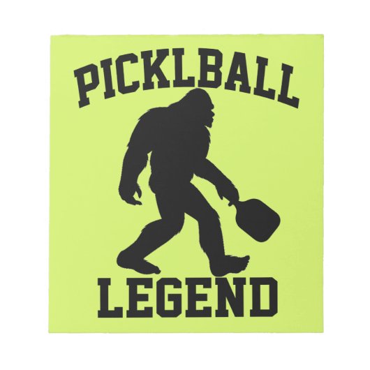 Grappige Bigfoot Pickleball Legend Notitieblok (Voorkant)