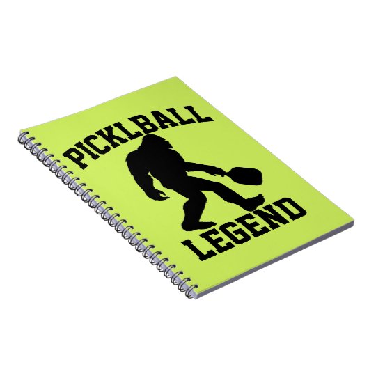 Grappige Bigfoot Pickleball Legend Notitieboek (Rechterzijde)