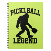 Grappige Bigfoot Pickleball Legend Notitieboek (Voorkant)