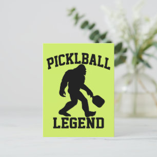 Grappige Bigfoot Pickleball Legende Briefkaart