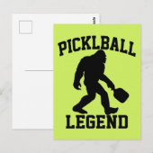 Grappige Bigfoot Pickleball Legende Briefkaart (Voorkant / Achterkant)