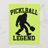 Grappige Bigfoot Pickleball Legende Briefkaart (Voorkant)